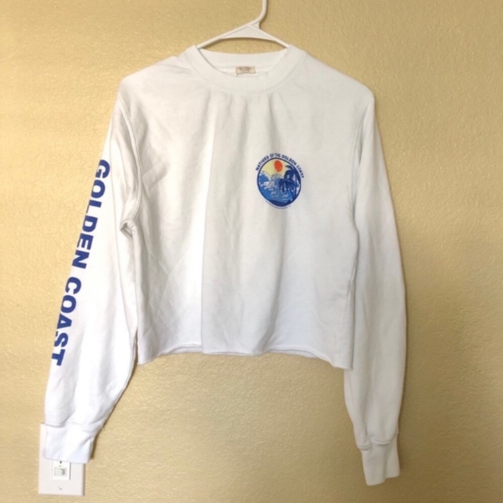Brandy Melville Nancy golden coast white sweater